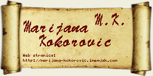 Marijana Kokorović vizit kartica